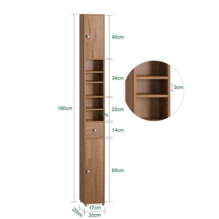Sobuy SoBuy Bad Hochschrank Badschrank Badregal Vintage BZR34-PF Bis zu 55% Rabatt