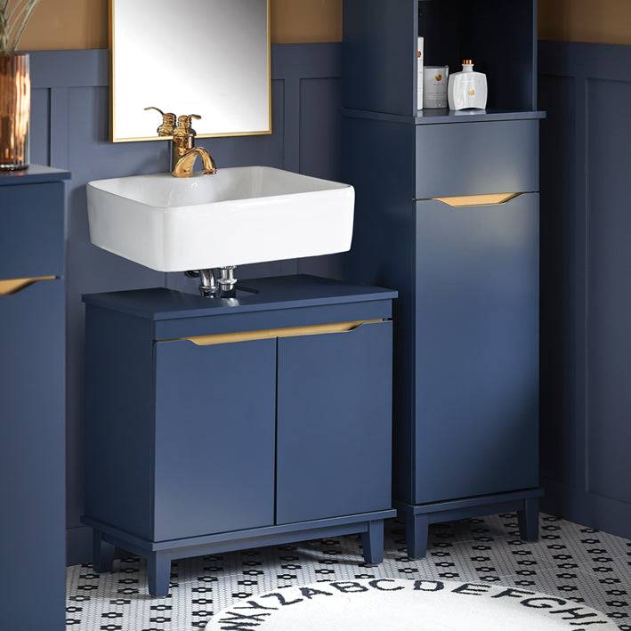 Sobuy SoBuy Waschbeckenunterschrank Badschrank Waschtisch Blau BZR113-B Discount Store für neue Produkte