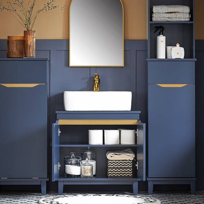 Sobuy SoBuy Waschbeckenunterschrank Badschrank Waschtisch Blau BZR113-B Discount Store für neue Produkte