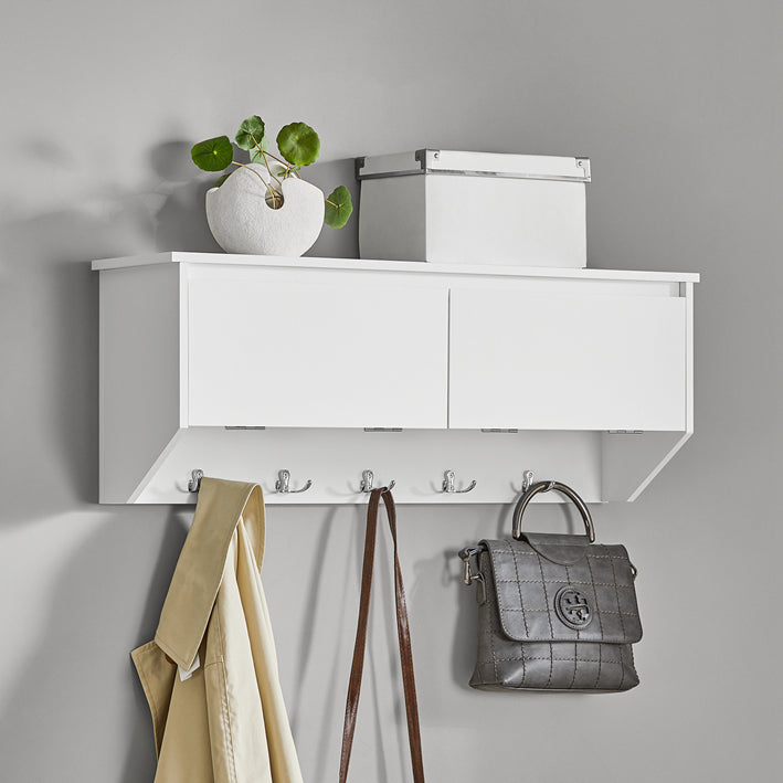 Sobuy SoBuy Wandgarderobe Hängeregal Flurgarderobe Weiß FHK24-W Angebote
