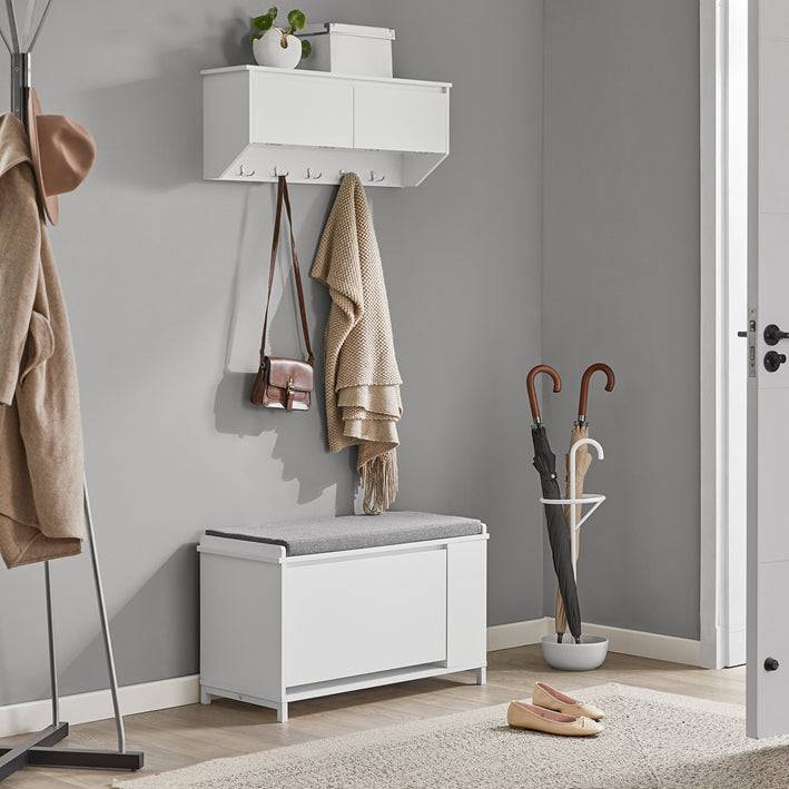Sobuy SoBuy Wandgarderobe Hängeregal Flurgarderobe Weiß FHK24-W Angebote