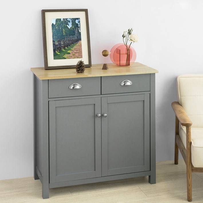 Sobuy SoBuy Sideboard Küchenschrank mit Arbeitsplatte Flurschrank Grau FSB25-HG Günstig kaufen