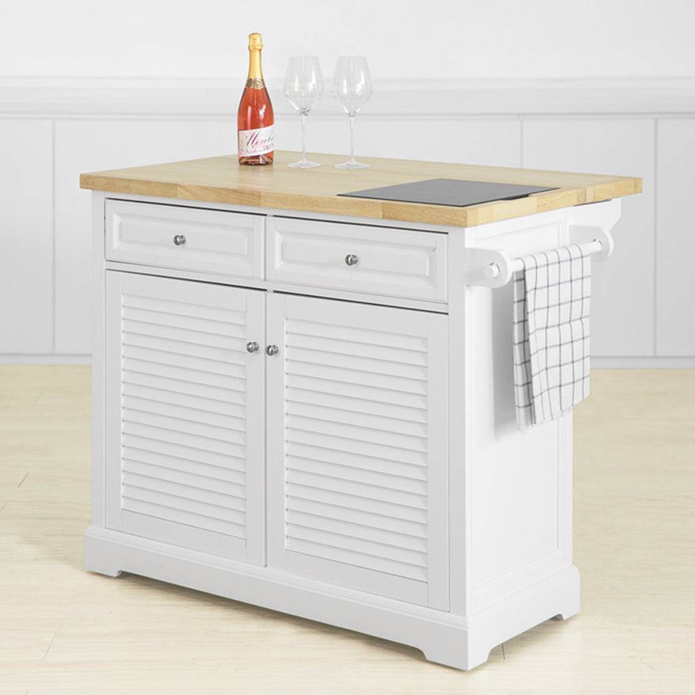Sobuy SoBuy Kücheninsel Küchenwagen mit Marmorplatte Küchenschrank Weiß FKW84-WN Cyber Monday