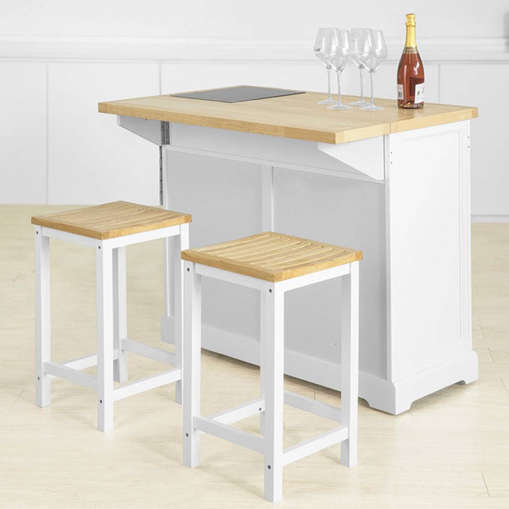 Sobuy SoBuy Kücheninsel Küchenwagen mit Marmorplatte Küchenschrank Weiß FKW84-WN Cyber Monday