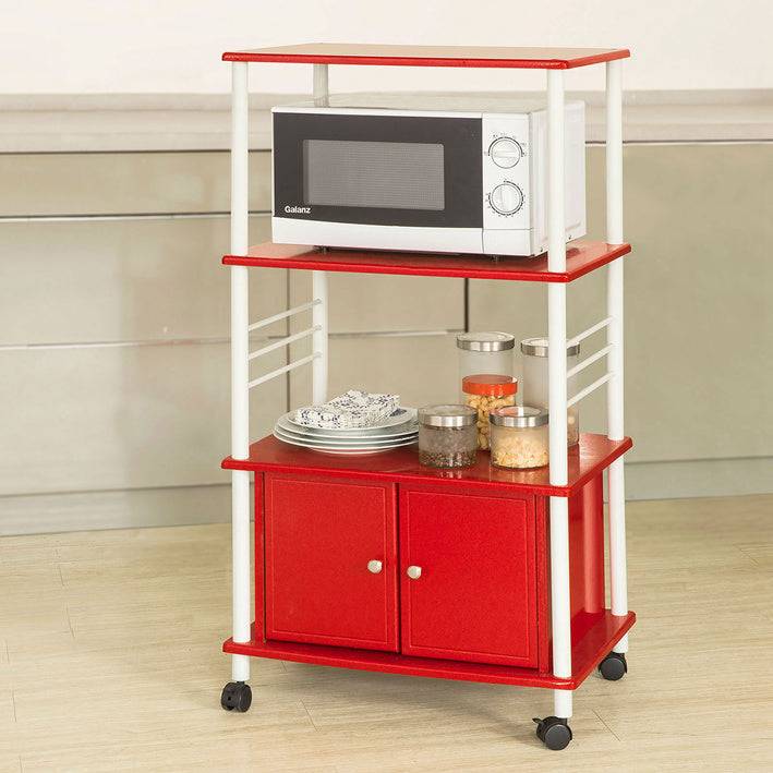 Sobuy SoBuy Mikrowellenschrank Küchenschrank Mehrzweckschrank Rot FRG12-R Weihnachtsangebot
