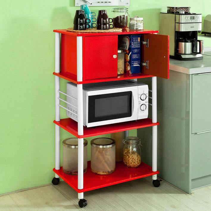 Sobuy SoBuy Mikrowellenschrank Küchenschrank Mehrzweckschrank Rot FRG12-R Weihnachtsangebot