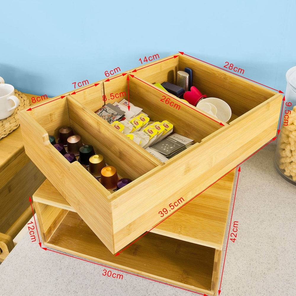 Sobuy SoBuy Kaffeekapsel Box Kapselspender Aufbewahrungsbox Bambus FRG83-N Osterangebot