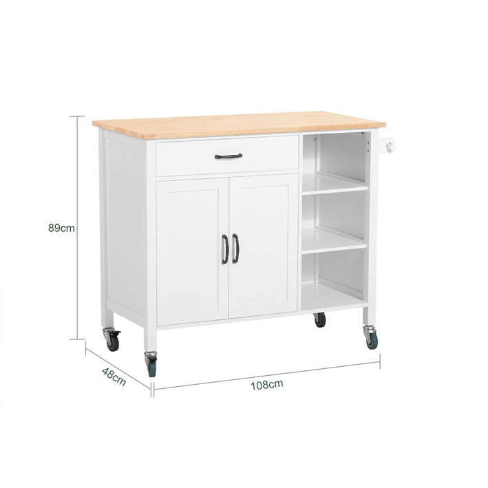 Sobuy SoBuy Design Küchenschrank Weiß Küchenwagen mit Schubladen Servierwagen Holz FKW103-WN Vatertagsangebot