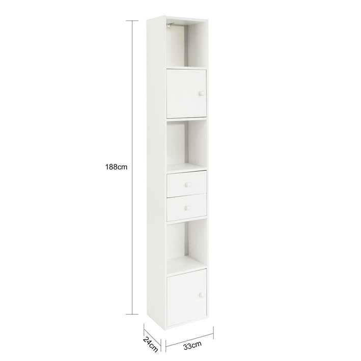 Sobuy SoBuy Bücherregal mit Schubladen Bücherschrank Standregal Holz STR10-W Heißer Verkauf