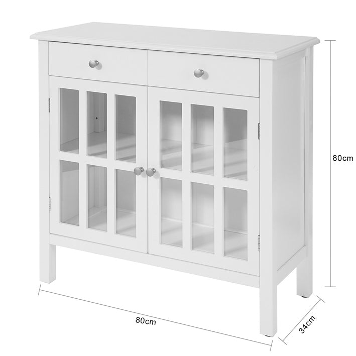 Sobuy SoBuy Sideboard Küchenschrank mit Schublade und Türen Flurschrank weiß FSB23-W Räumungsverkauf