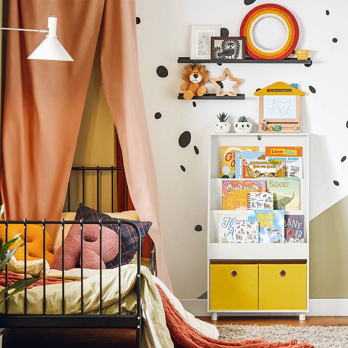 Sobuy SoBuy Kinderregal mit Boxen Bücherregal Spielzeugregal Weiß KMB69-W Wochenangebot