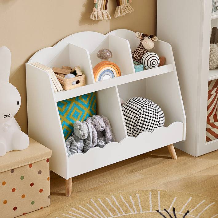 Sobuy SoBuy Kinderbücherregal Aufbewahrungsregal Montessori Regal Weiß KMB100-W Letzte 3 Tage