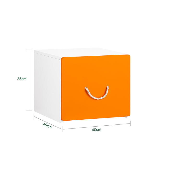 Sobuy SoBuy Spielzeugtruhe Spielzeugkiste mit Deckel Aufbewahrungsbox für Kinder Orange Weiß KMB74-W Letzte 2 Tage