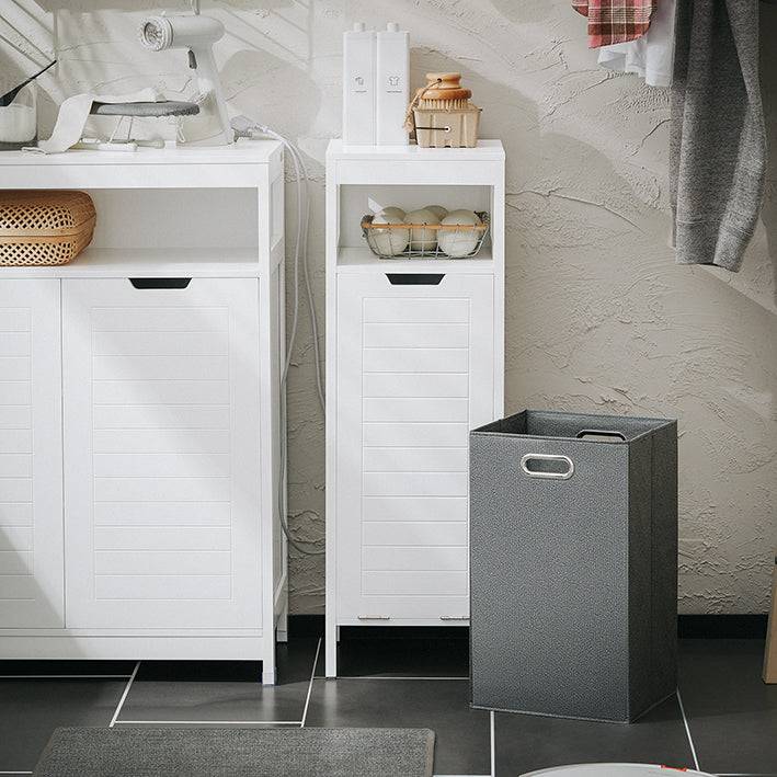 Sobuy SoBuy Wäscheschrank mit ausklappbarem Wäschesack Wäschesammler Badschrank Weiß BZR122-W Begrenzt auf 3 Tage