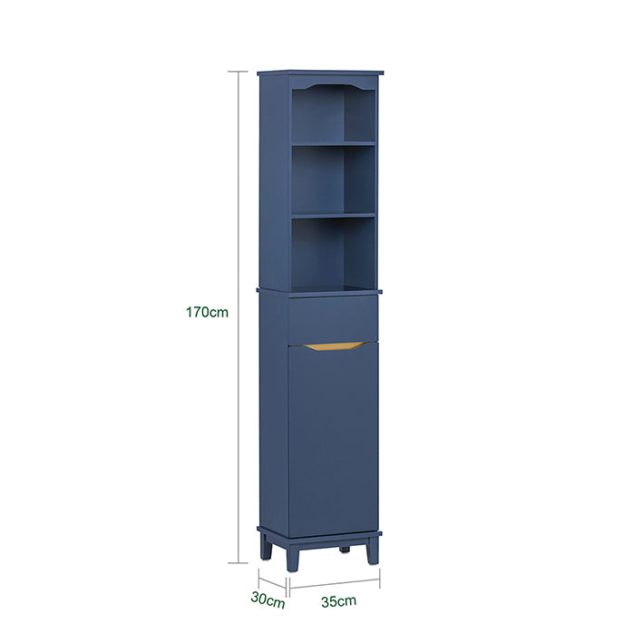 Sobuy SoBuy Hochschrank Badschrank Badregal Blau BZR112-B Black Friday Preise