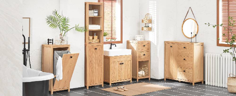 Sobuy SoBuy Badschrank Badkommode Flurschrank BZR99-N zollfrei