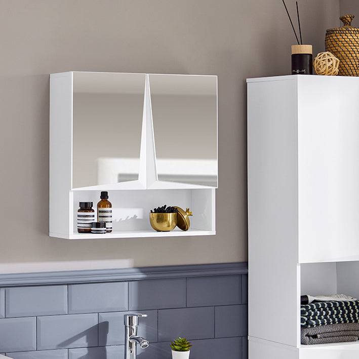 Sobuy SoBuy Spiegelschrank Hängeschrank mit Spiegeltür Badschrank Wandschrank Weiß BZR94-W Angebote