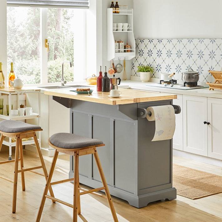 Sobuy SoBuy Kücheninsel Küchenwagen mit erweiterbarer Arbeitsfläche Küchenschrank FKW71-HG Cyber Monday