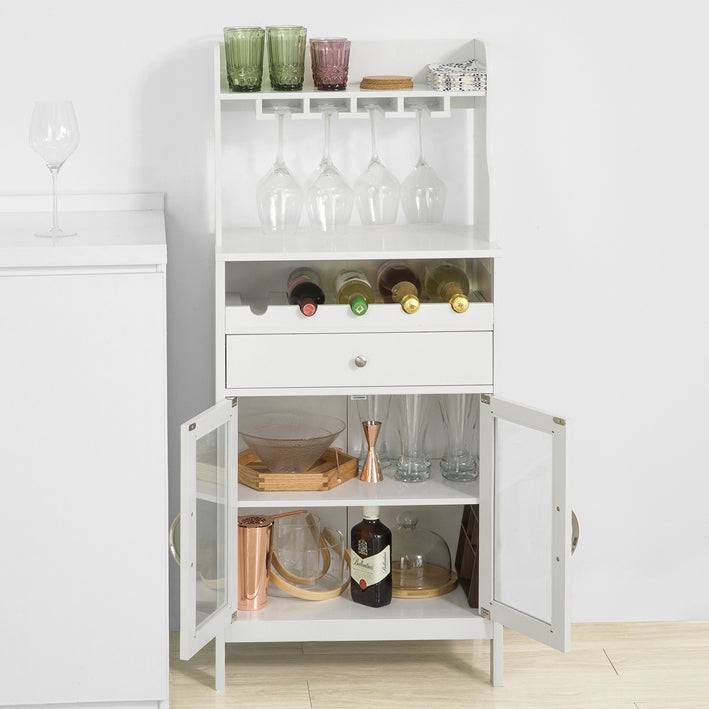 Sobuy SoBuy Küchenschrank Weinschrank Sideboard Weiß FSB24-W Valentinstagsangebot