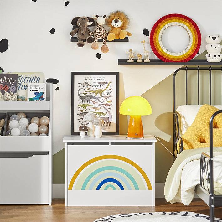 Sobuy SoBuy Spielzeugtruhe Spielzeugkiste Aufbewahrungsbox für Kinder KMB70-W Kauf eins, bekomm eins gratis