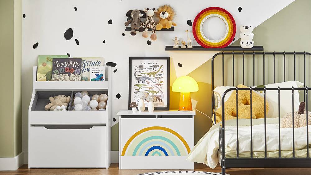 Sobuy SoBuy Spielzeugtruhe Spielzeugkiste Aufbewahrungsbox für Kinder KMB70-W Kauf eins, bekomm eins gratis