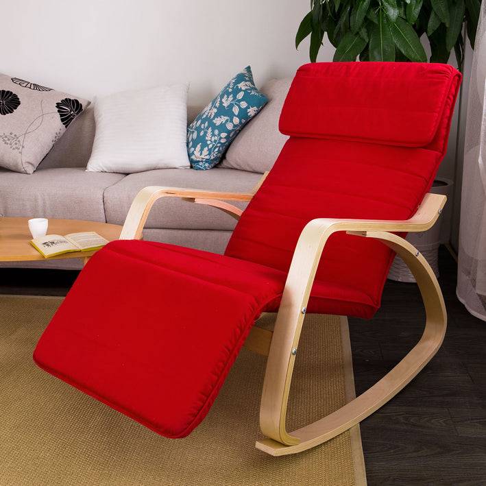 Sobuy SoBuy Schaukelstuhl Stillstuhl Schwingsessel Rot FST16-R Bis zu 65% Rabatt