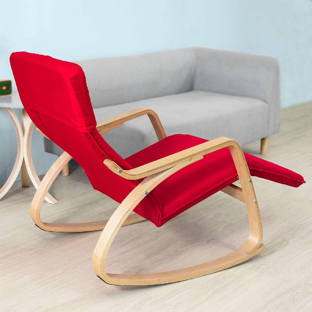 Sobuy SoBuy Schaukelstuhl Stillstuhl Schwingsessel Rot FST16-R Bis zu 65% Rabatt