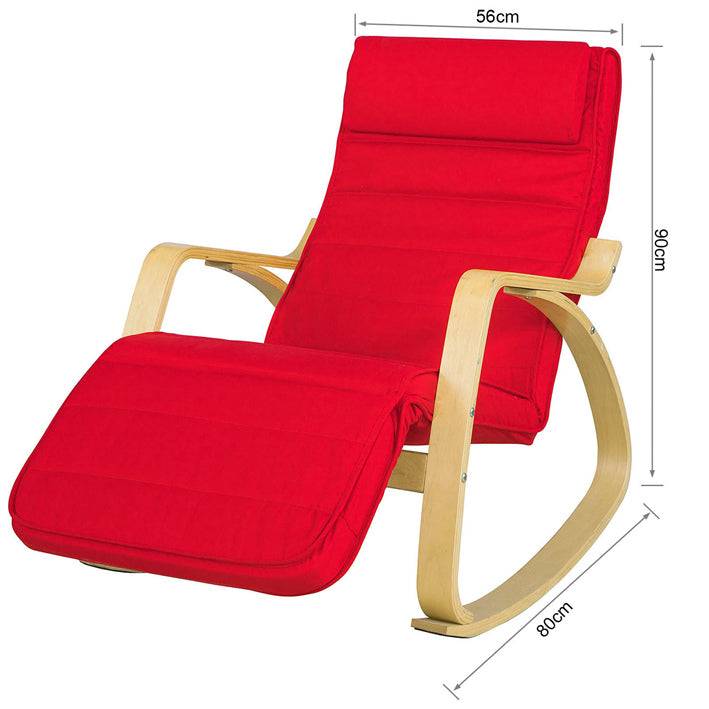Sobuy SoBuy Schaukelstuhl Stillstuhl Schwingsessel Rot FST16-R Bis zu 65% Rabatt