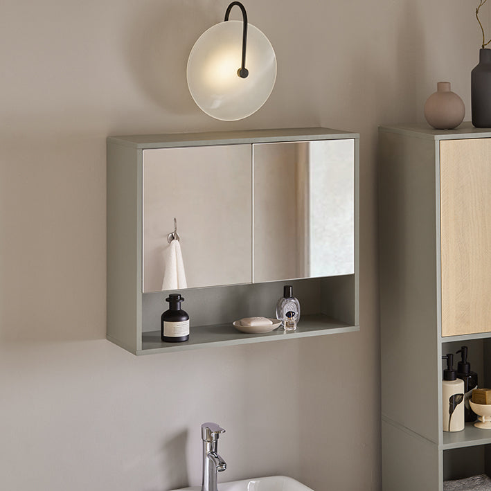 Sobuy SoBuy Spiegelschrank Hängeschrank Badschrank Wandspiegel Naturgrau BZR134-NG Super Rabatt