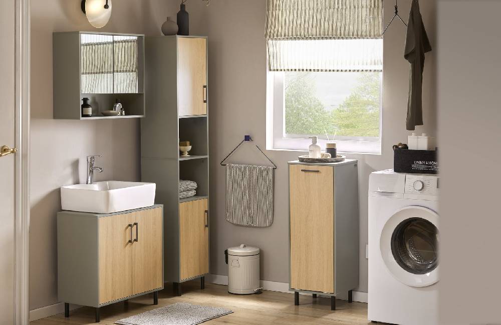 Sobuy SoBuy Spiegelschrank Hängeschrank Badschrank Wandspiegel Naturgrau BZR134-NG Super Rabatt