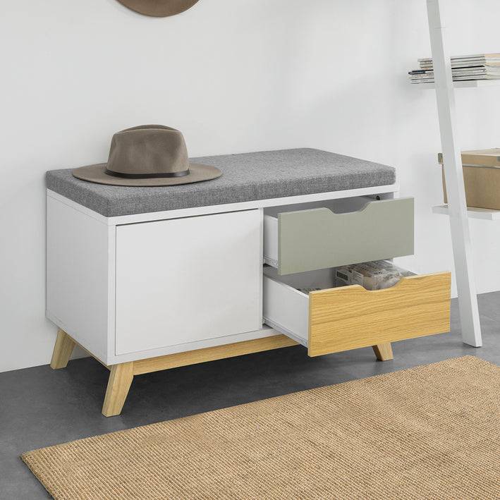 Sobuy SoBuy Schuhbank mit 2 Schubladen Sitzbank mit stauraum Garderobenbank FSR92-W Fabrikpreis