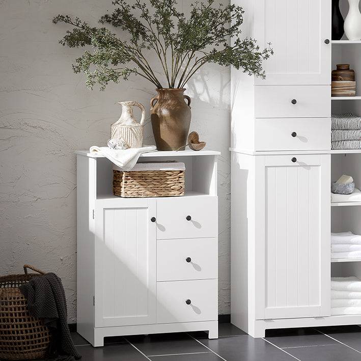 Sobuy SoBuy Badkommode Badzimmerschrank Flurschrank Weiß BZR107-W Sonderangebot der Fabrik