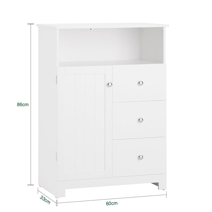 Sobuy SoBuy Badkommode Badzimmerschrank Flurschrank Weiß BZR107-W Sonderangebot der Fabrik
