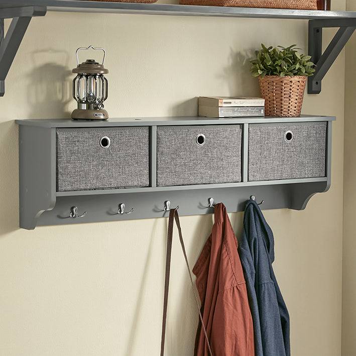 Sobuy SoBuy Wandgarderobe Kleiderhaken Flurgarderobe Hellgrau FRG282-HG Vierteljährliche Förderung