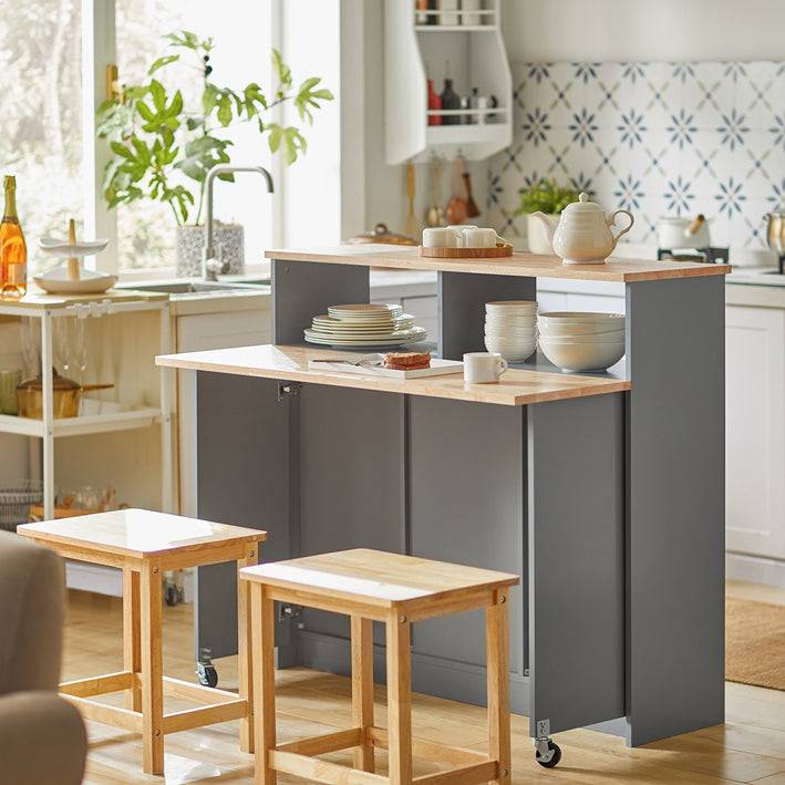Sobuy SoBuy Sideboard mit Schiebetüren Küchenschrank Kommode hellgrau FSB36-HG Limitierter Zeitrabatt