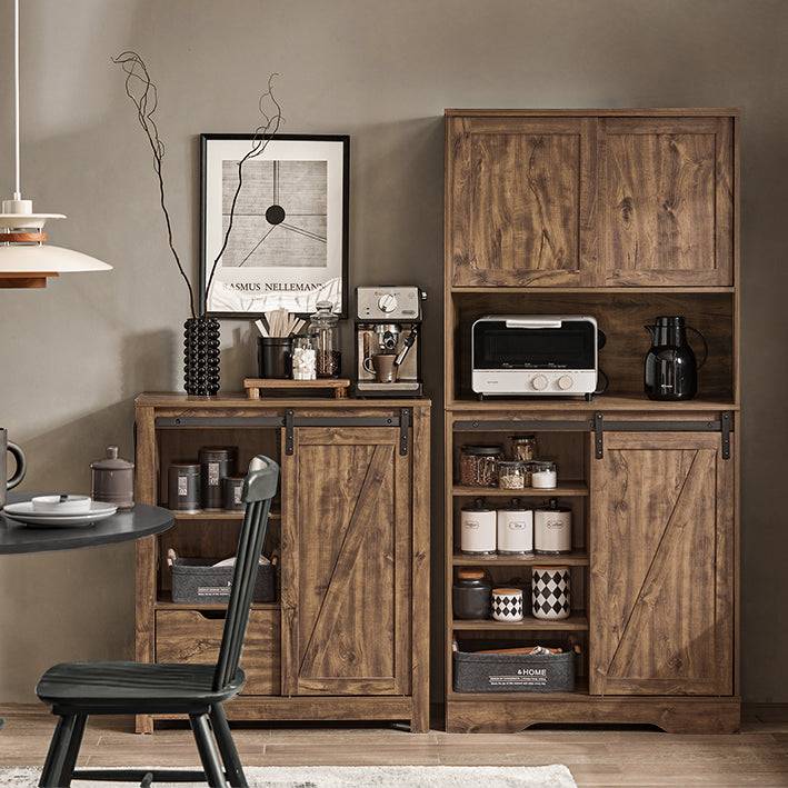 Sobuy SoBuy Sideboard mit Schiebetür Kommode Küchenschrank Hochschrank Dunkelbraun FSB83-N Flash Sale