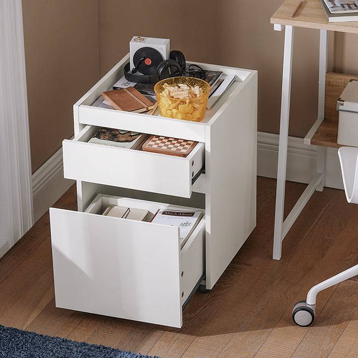 Sobuy SoBuy Rollcontainer Bürowagen Beistelltisch mit Rollen Druckertisch Weiß FBT121-W Osterangebot