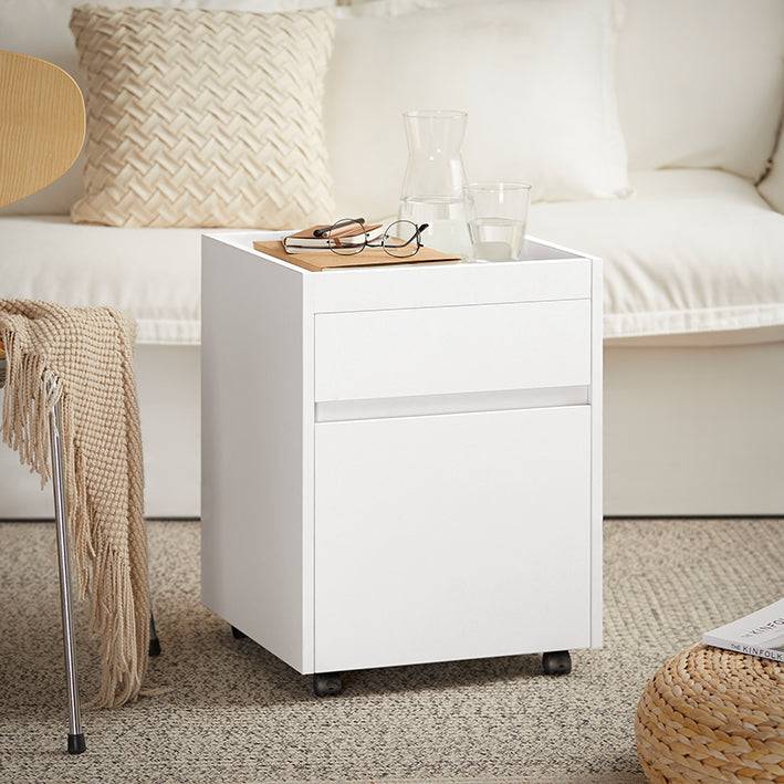 Sobuy SoBuy Rollcontainer Bürowagen Beistelltisch mit Rollen Druckertisch Weiß FBT121-W Osterangebot