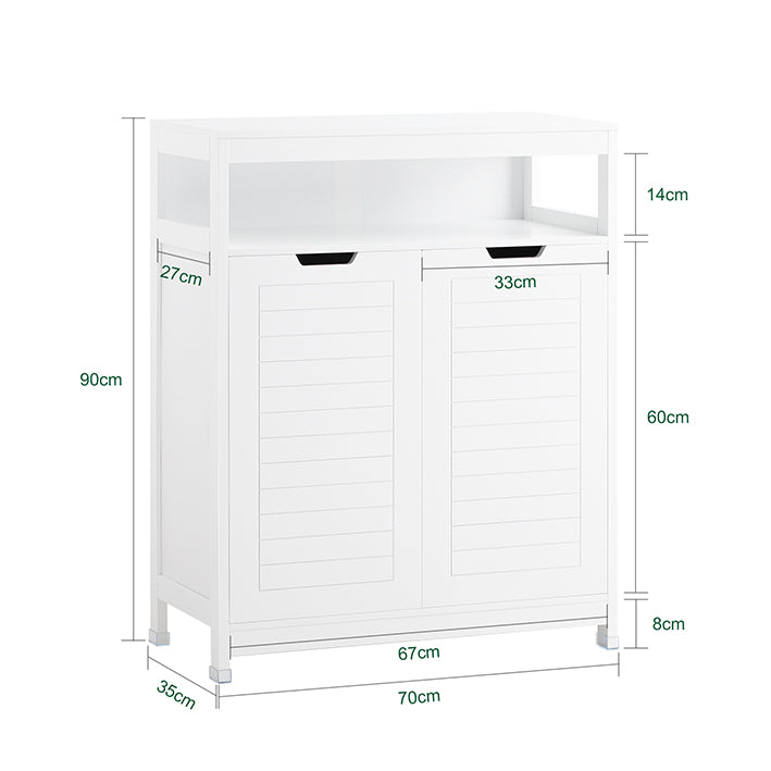Sobuy SoBuy Badkommode Badschrank Badmöbel Sideboard Flurschrank Weiß BZR121-W Muttertagsangebot