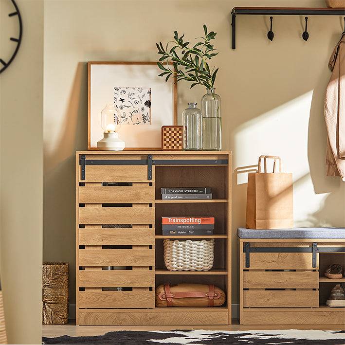 Sobuy SoBuy Sideboard Schiebetür Kommode Schuhschrank Flurschrank FSB65-N Valentinstagsangebot